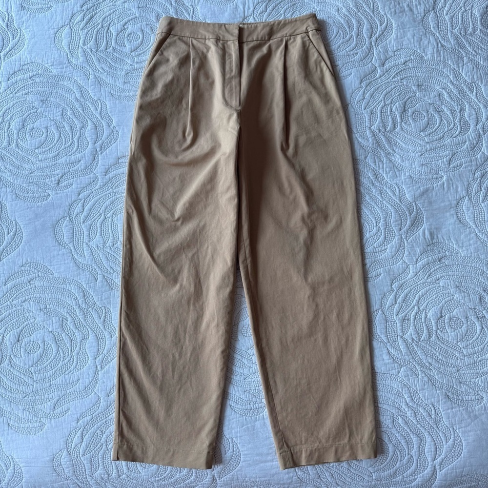 Anthropologie - EXQUISE - Pleated High Rise Tailored Chinos - Cedar - Picture 3 of 15